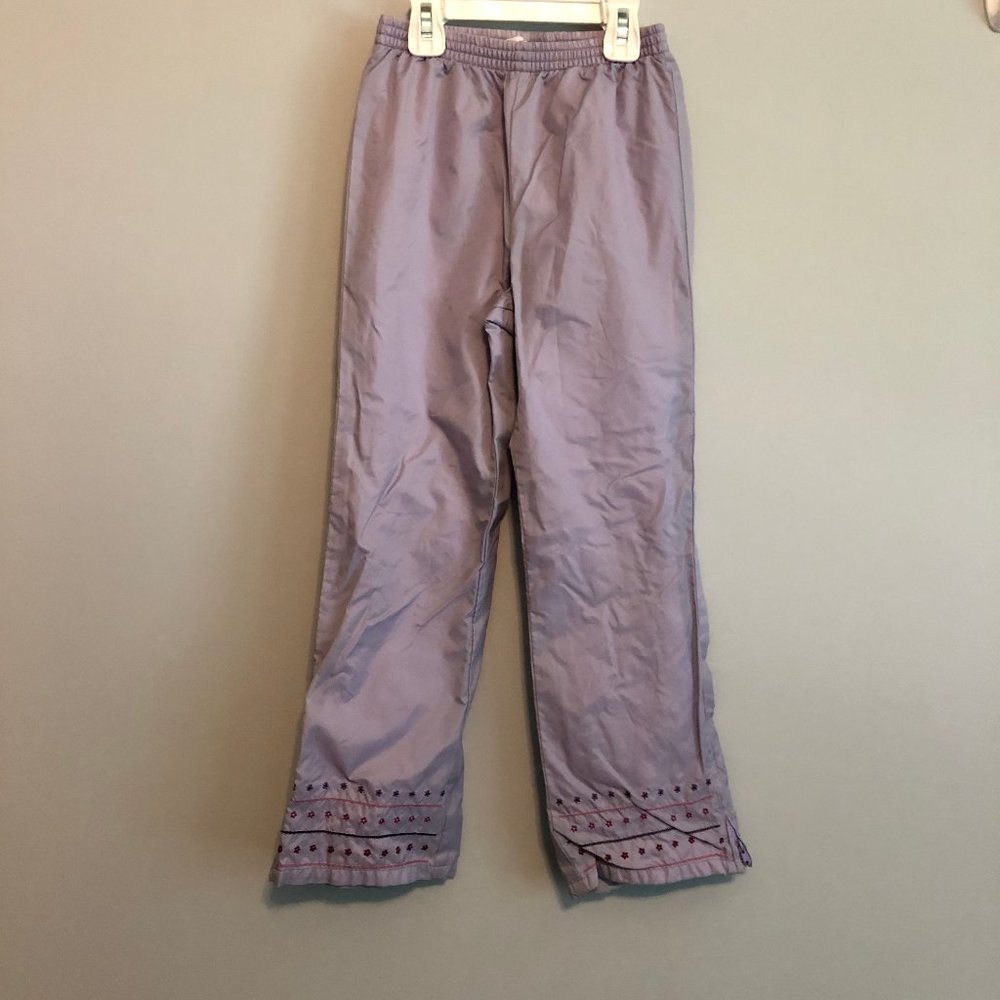 Gymboree Folk Song 7 lavender pull on wind pants